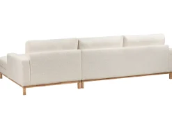 Best Beliani Divano angolare 4 posti SIGGARD Bouclé Bianco Lato Sinistro Bianco Marrone