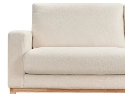 Best Beliani Divano angolare 4 posti SIGGARD Bouclé Bianco Lato Sinistro Bianco Marrone
