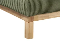Sale Beliani Divano angolare 4 posti SIGGARD Velluto a coste Verde Lato Sinistro Marrone Verde