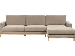 Sale Beliani Divano angolare 4 posti SIGGARD Tessuto Tortora Lato Sinistro Beige Marrone
