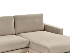 Sale Beliani Divano angolare 4 posti SIGGARD Tessuto Tortora Lato Sinistro Beige Marrone