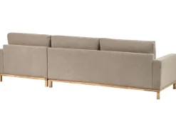 Sale Beliani Divano angolare 4 posti SIGGARD Tessuto Tortora Lato Sinistro Beige Marrone