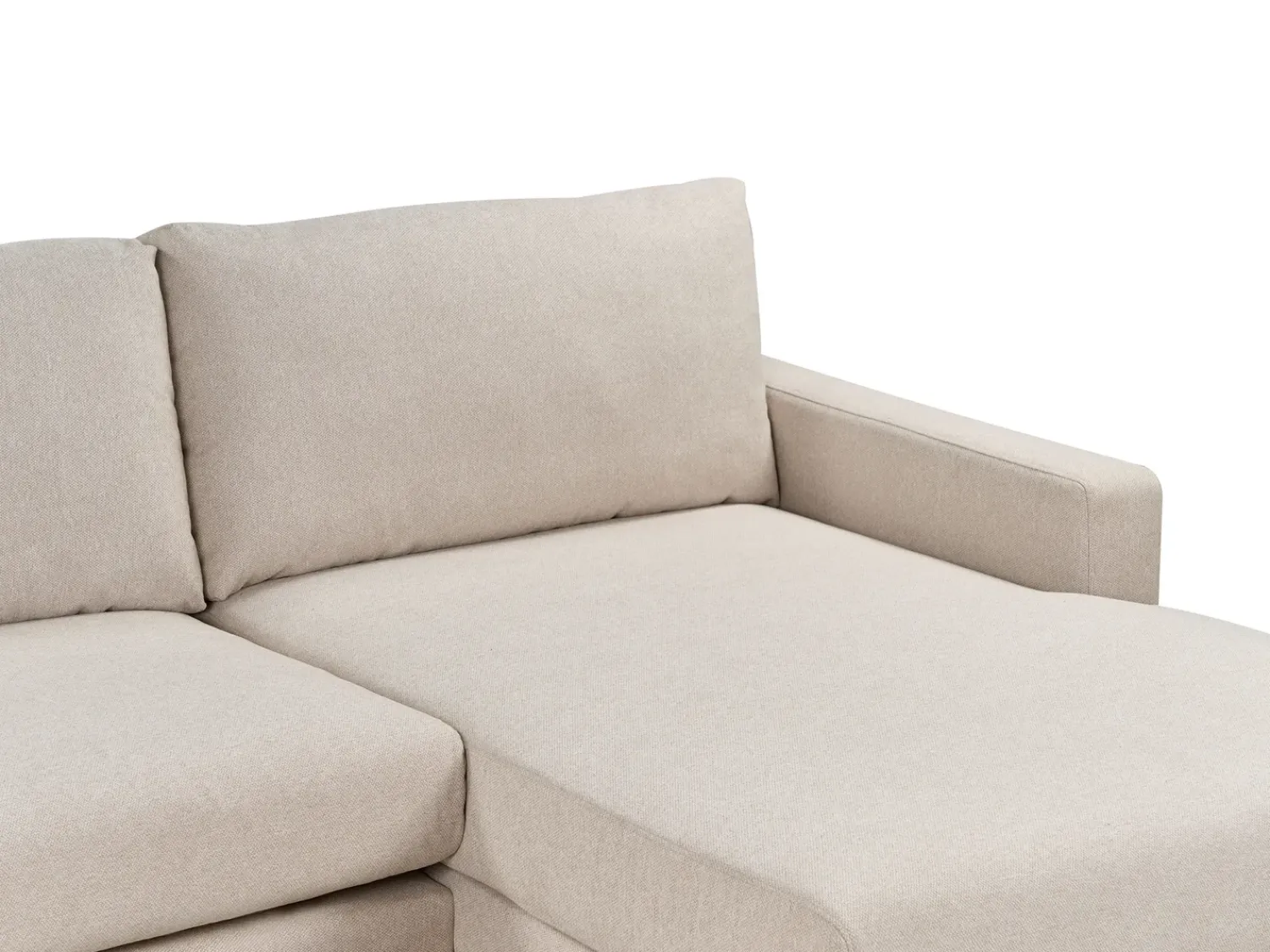 New Beliani Divano angolare 4 posti SIGGARD Tessuto Beige Lato Sinistro Beige Marrone