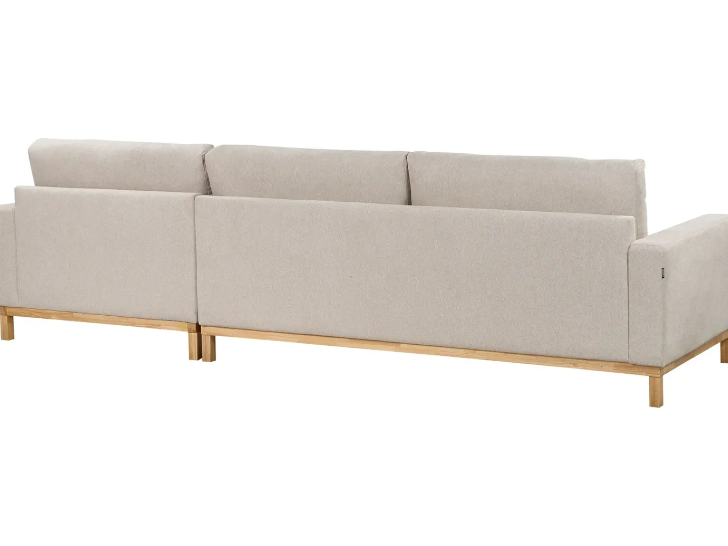 New Beliani Divano angolare 4 posti SIGGARD Tessuto Beige Lato Sinistro Beige Marrone
