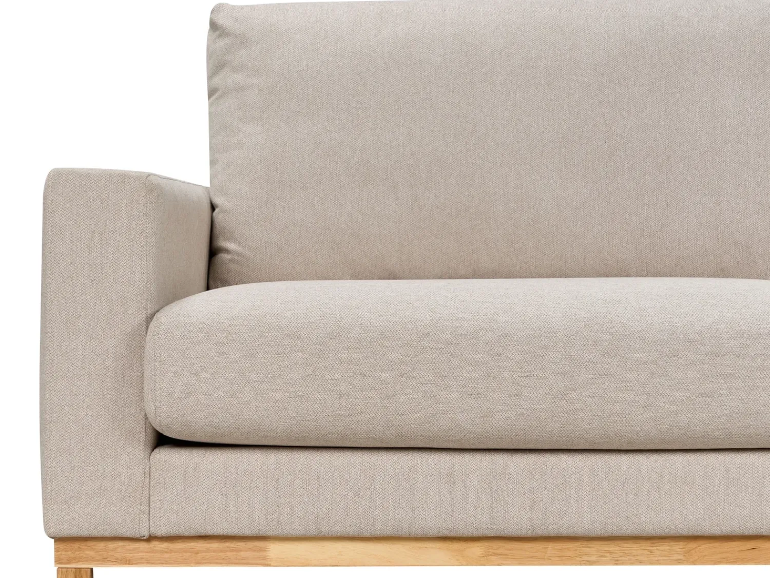 New Beliani Divano angolare 4 posti SIGGARD Tessuto Beige Lato Sinistro Beige Marrone