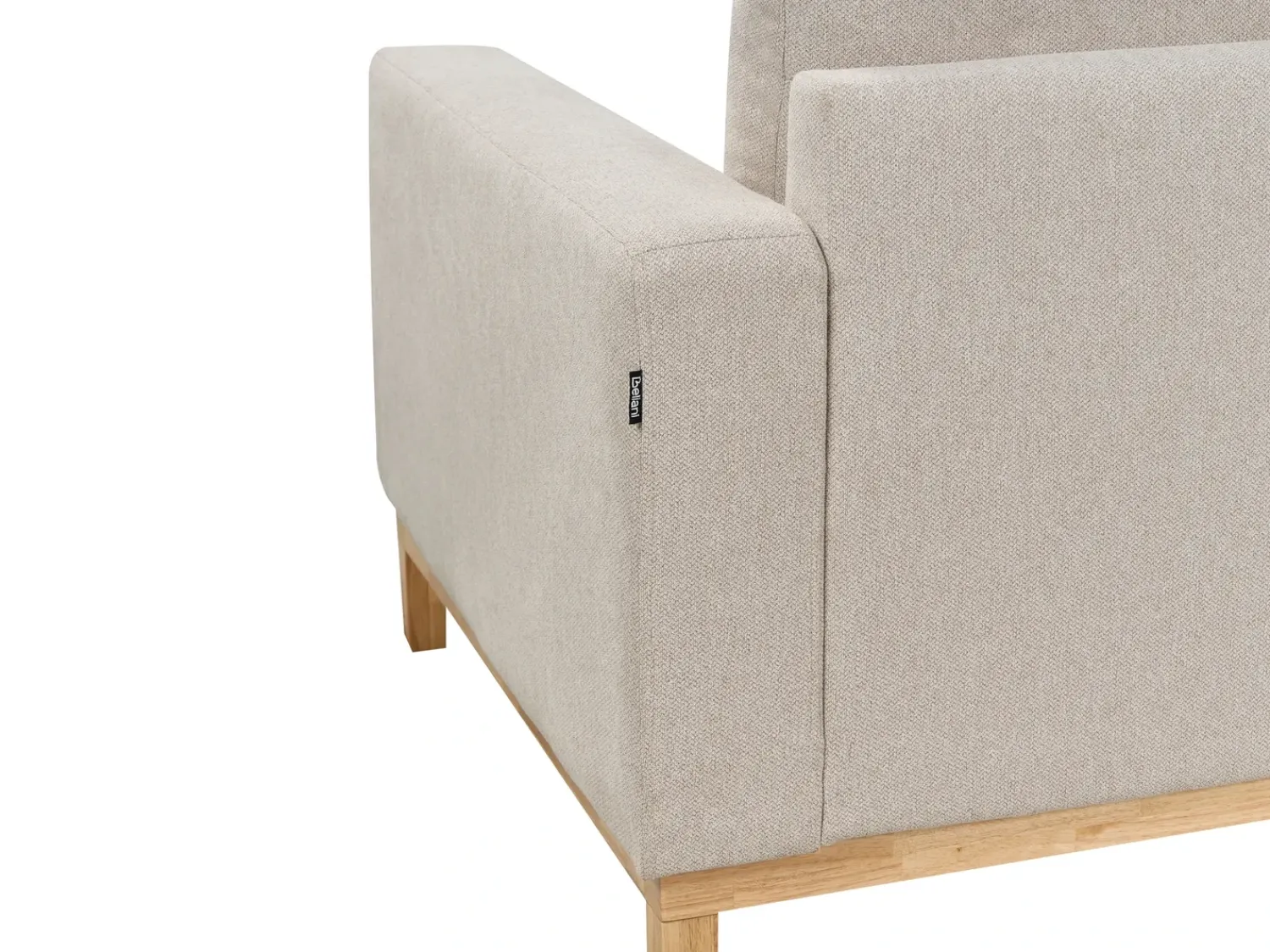 New Beliani Divano angolare 4 posti SIGGARD Tessuto Beige Lato Sinistro Beige Marrone