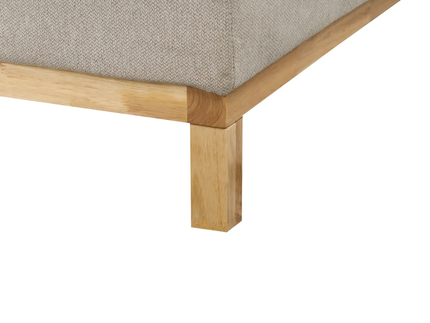 New Beliani Divano angolare 4 posti SIGGARD Tessuto Beige Lato Sinistro Beige Marrone