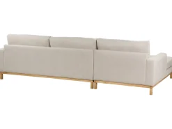Outlet Beliani Divano angolare 4 posti SIGGARD Tessuto Beige Lato destro Beige Marrone