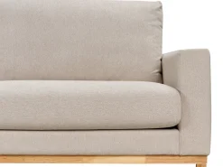 Outlet Beliani Divano angolare 4 posti SIGGARD Tessuto Beige Lato destro Beige Marrone