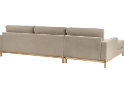 Outlet Beliani Divano angolare 4 posti SIGGARD Tessuto Tortora Lato destro Beige Marrone