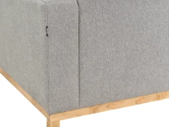 Clearance Beliani Divano angolare 4 posti SIGGARD II Tessuto Grigio Lato destro Marrone Grigio