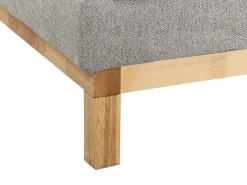 Clearance Beliani Divano angolare 4 posti SIGGARD II Tessuto Grigio Lato destro Marrone Grigio