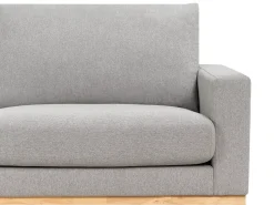Clearance Beliani Divano angolare 4 posti SIGGARD II Tessuto Grigio Lato destro Marrone Grigio