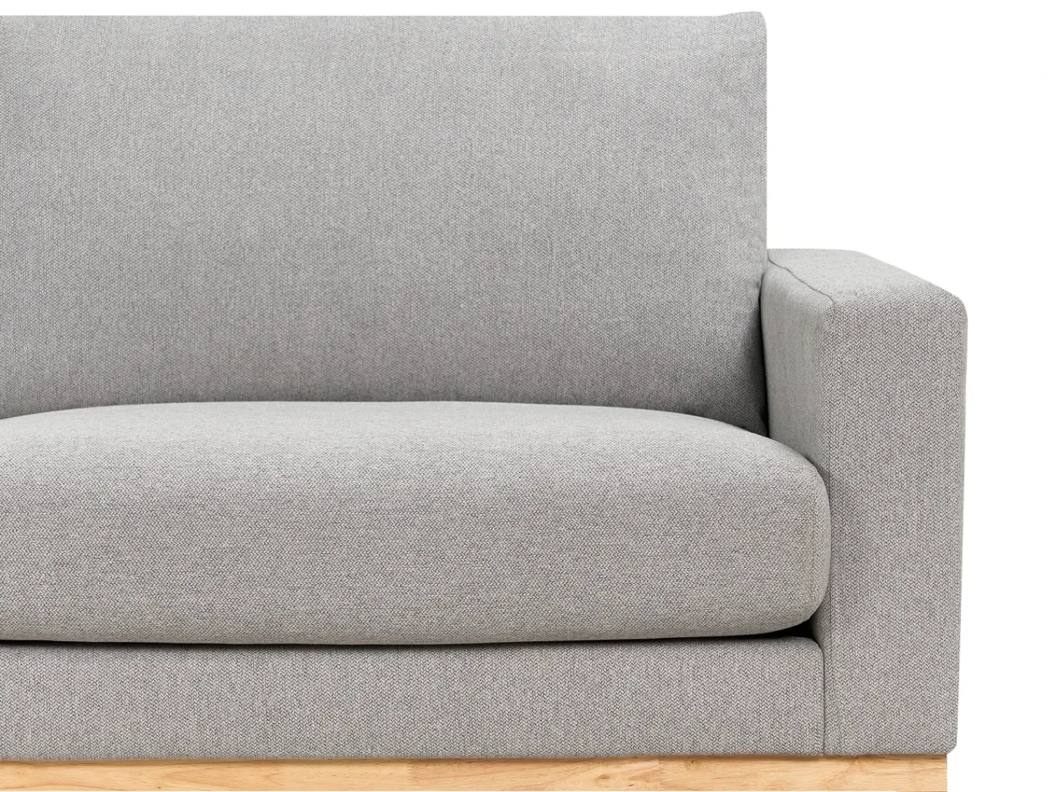Clearance Beliani Divano angolare 4 posti SIGGARD II Tessuto Grigio Lato destro Marrone Grigio