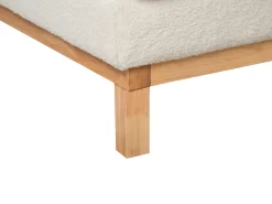Hot Beliani Divano angolare 4 posti SIGGARD Bouclé Bianco Lato destro Bianco Marrone