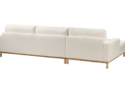 Hot Beliani Divano angolare 4 posti SIGGARD Bouclé Bianco Lato destro Bianco Marrone