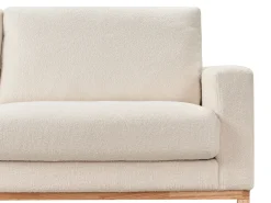 Hot Beliani Divano angolare 4 posti SIGGARD Bouclé Bianco Lato destro Bianco Marrone
