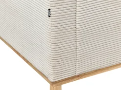 Best Beliani Divano angolare 4 posti SIGGARD II Velluto a coste Beige chiaro Lato destro Beige Marrone