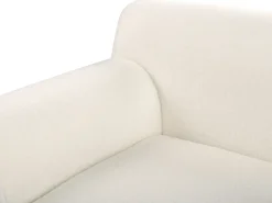 Discount Beliani Divano angolare 3 posti SIMOS Bouclé Bianco Bianco Marrone
