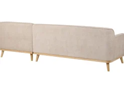Online Beliani Divano angolare 3 posti SIMOS Ciniglia Beige Beige Marrone