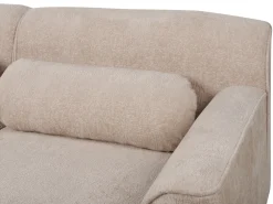 Online Beliani Divano angolare 3 posti SIMOS Ciniglia Beige Beige Marrone