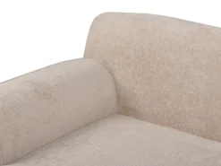 New Beliani Divano angolare 3 posti SIMOS Ciniglia Beige Beige Marrone