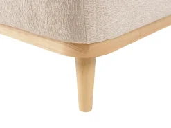 New Beliani Divano angolare 3 posti SIMOS Ciniglia Beige Beige Marrone