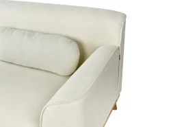 Hot Beliani Divano angolare 3 posti SIMOS Tessuto Bianco sporco Bianco Marrone