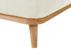 Hot Beliani Divano angolare 3 posti SIMOS Tessuto Bianco sporco Bianco Marrone
