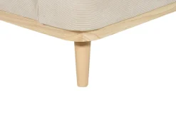 Online Beliani Divano angolare 3 posti SIMOS Velluto a coste Beige chiaro Lato Sinistro Beige Marrone