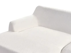 Best Beliani Divano angolare 3 posti SOSJO Bouclé Bianco sporco Lato destro Bianco Marrone