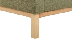 Discount Beliani Divano angolare 3 posti SOSJO Tessuto Verde oliva Lato destro Marrone Verde
