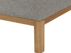 Clearance Beliani Divano angolare 3 posti SOSJO Tessuto Grigio chiaro Lato destro Marrone Grigio