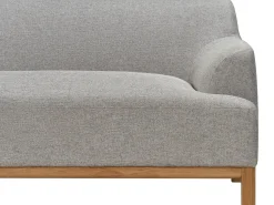 Clearance Beliani Divano angolare 3 posti SOSJO Tessuto Grigio chiaro Lato destro Marrone Grigio