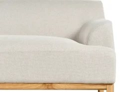 Sale Beliani Divano angolare 3 posti SOSJO Tessuto Beige chiaro Lato destro Beige Marrone