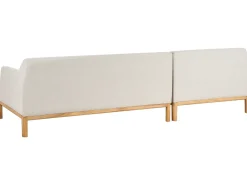 Sale Beliani Divano angolare 3 posti SOSJO Tessuto Beige chiaro Lato destro Beige Marrone