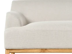 Clearance Beliani Divano angolare 3 posti SOSJO Tessuto Beige chiaro Lato Sinistro Beige Marrone