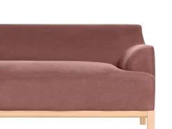 Outlet Beliani Divano angolare 3 posti SOSJO Tessuto Bordeaux Lato destro Rosso Marrone