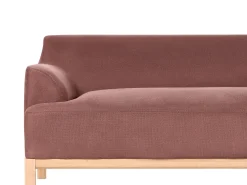 Outlet Beliani Divano angolare 3 posti SOSJO Tessuto Bordeaux Lato Sinistro Rosso Marrone