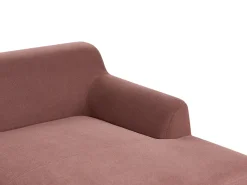 Outlet Beliani Divano angolare 3 posti SOSJO Tessuto Bordeaux Lato Sinistro Rosso Marrone