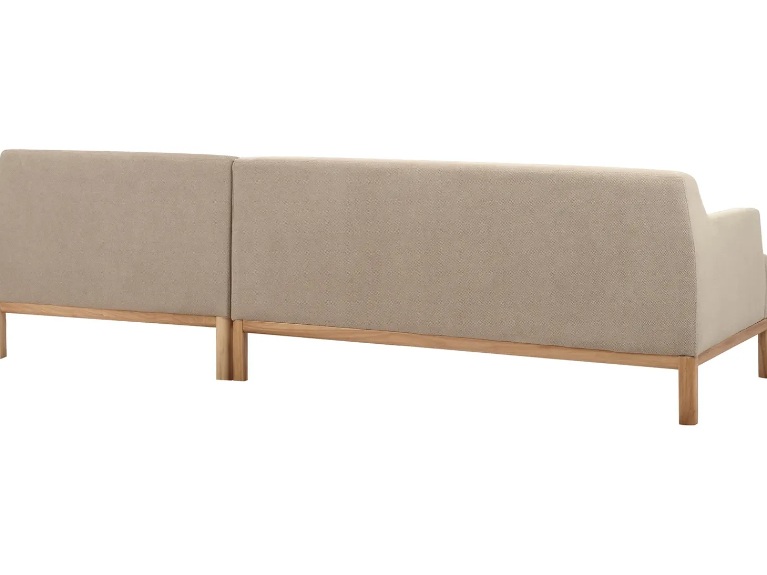 Clearance Beliani Divano angolare 3 posti SOSJO Tessuto Tortora Lato Sinistro Beige Marrone