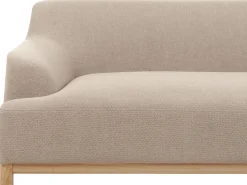 Clearance Beliani Divano angolare 3 posti SOSJO Tessuto Tortora Lato Sinistro Beige Marrone