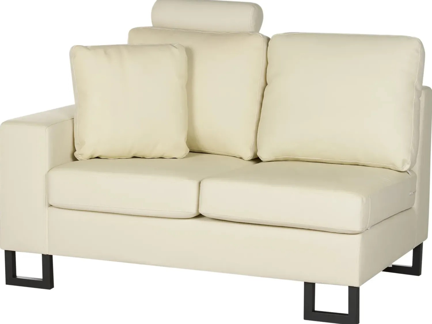 Sale Beliani Divano angolare 6 posti STOCKHOLM Pelle naturale Beige chiaro Lato Sinistro Beige Nero