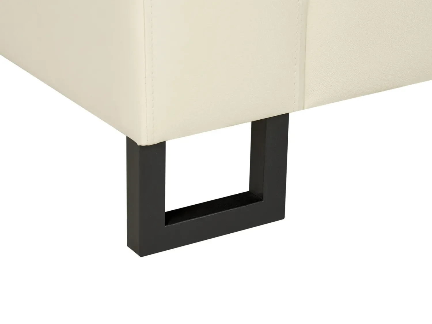 Sale Beliani Divano angolare 6 posti STOCKHOLM Pelle naturale Beige chiaro Lato Sinistro Beige Nero