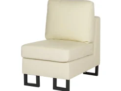 Sale Beliani Divano angolare 6 posti STOCKHOLM Pelle naturale Beige chiaro Lato Sinistro Beige Nero