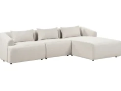 Hot Beliani Divano angolare 3 posti SVANSELE Tessuto chiaro Lato Sinistro Beige