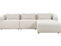 Hot Beliani Divano angolare 3 posti SVANSELE Tessuto chiaro Lato Sinistro Beige