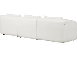 Outlet Beliani Divano angolare 3 posti SVANSELE Bouclé sporco Bianco