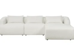 Outlet Beliani Divano angolare 3 posti SVANSELE Bouclé sporco Bianco