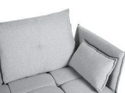 Clearance Beliani Divano angolare 4 posti TOMRA Tessuto chiaro Lato destro Grigio